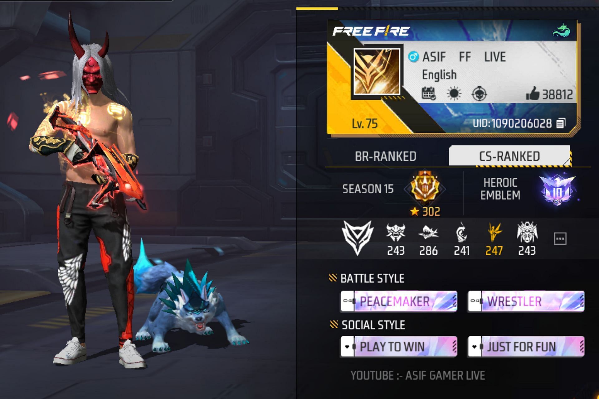 ID de Free Fire, estadísticas, rango, gremio y más de Asif Gaming id-de-free-fire-estadisticas-rango-gremio-y-mas-de-asif-gaming
