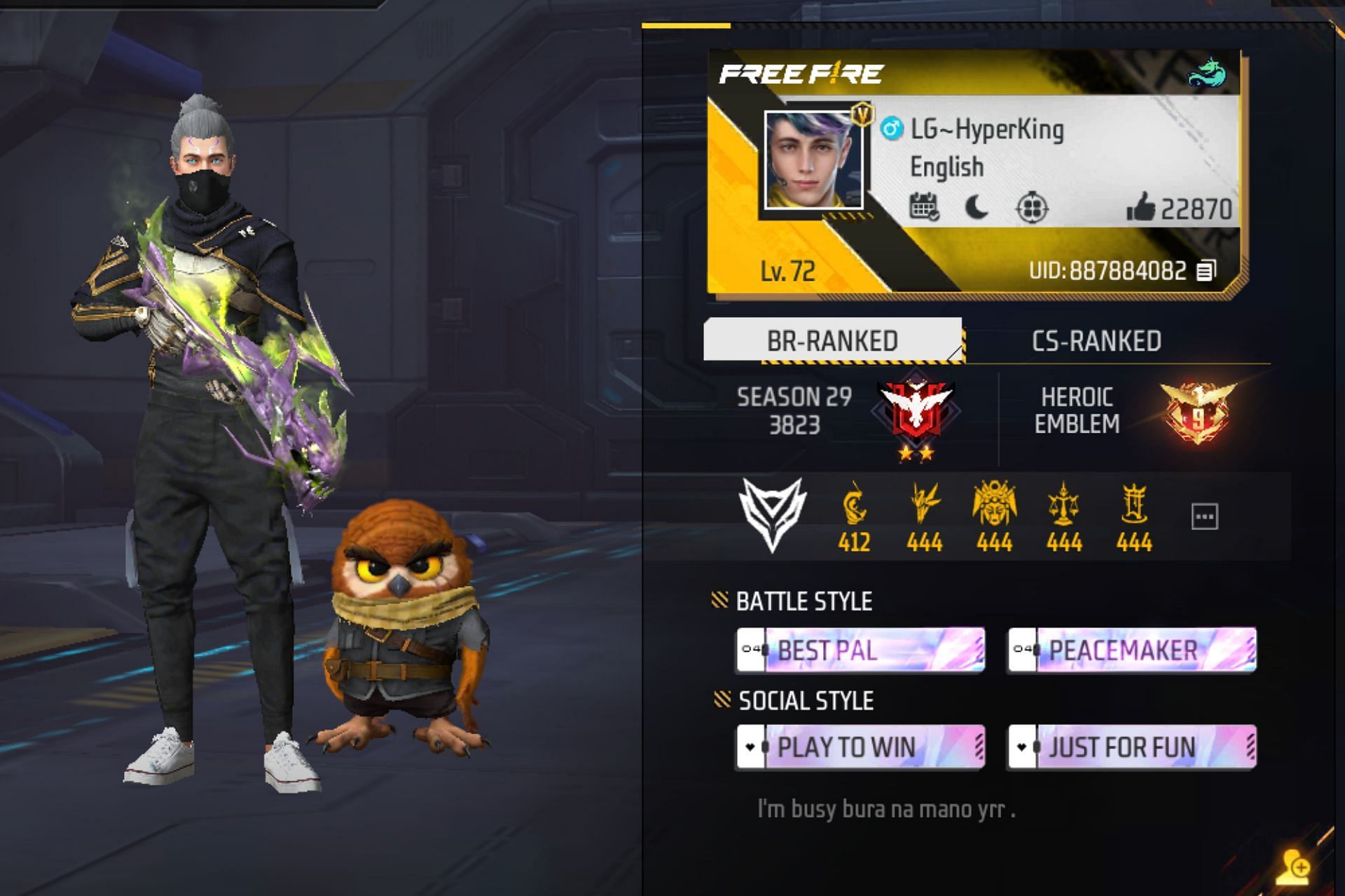 ID de Free Fire, estadísticas, rango, gremio y más de Logic Gamer id-de-free-fire-estadisticas-rango-gremio-y-mas-de-logic-gamer